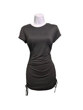 Little Black Dress Mini Dress Junior L Rusched Bodycon Minimalist Clean Girl